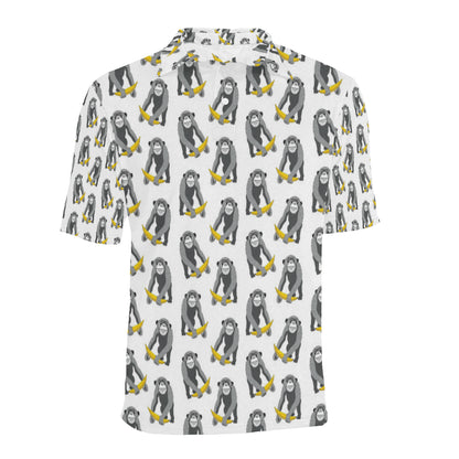 Chimpanzee Pattern Print Design 05 Men Polo Shirt