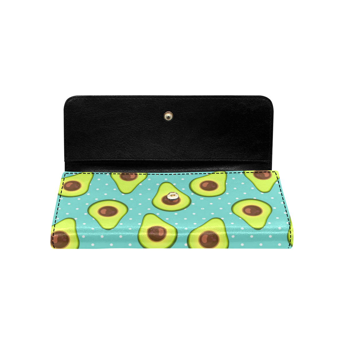 Avocado Pattern Print Design AC012 Women's Trifold Wallet