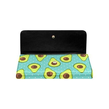 Avocado Pattern Print Design AC012 Women's Trifold Wallet