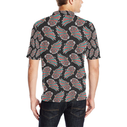 Angel Wings Pattern Print Design 05 Men Polo Shirt