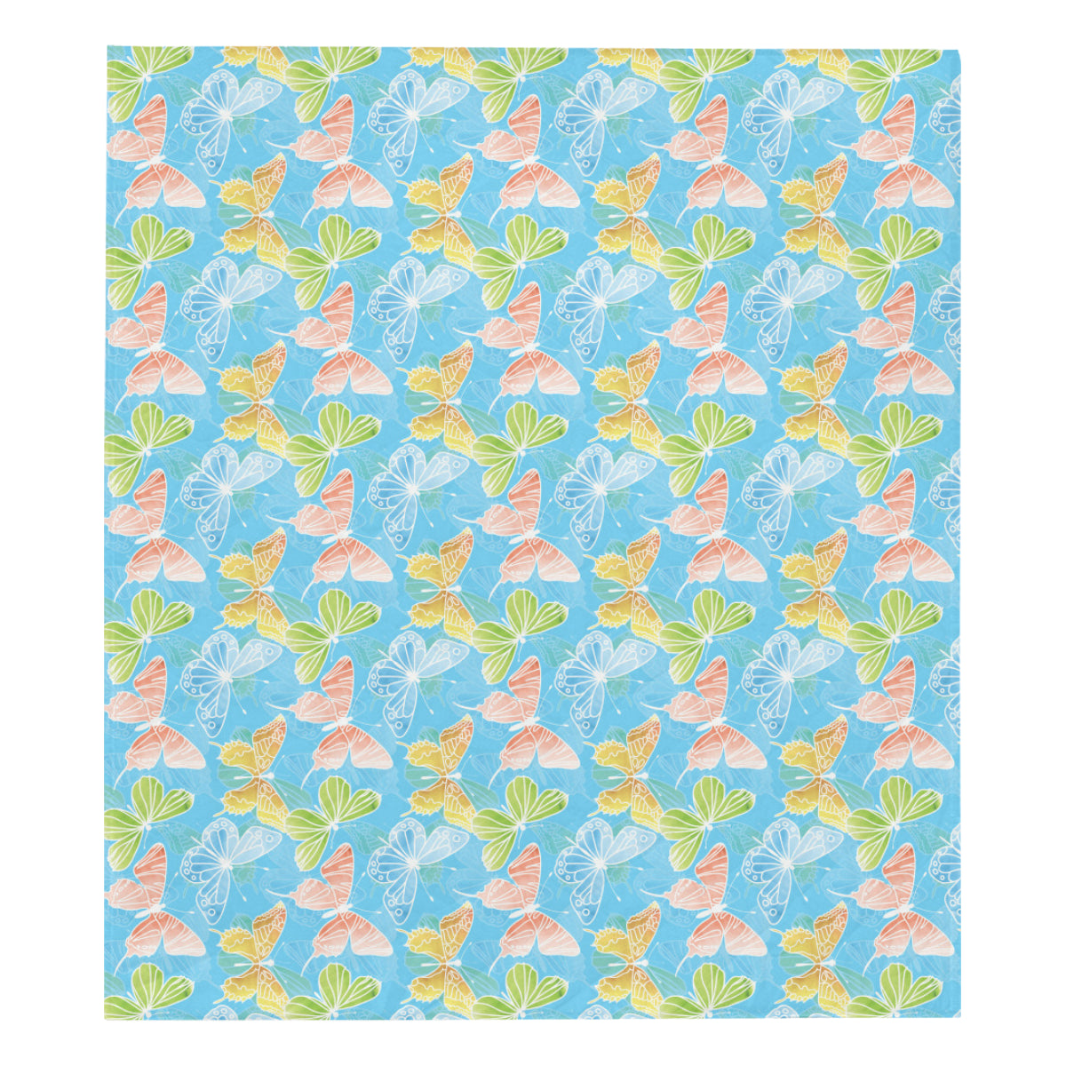 Butterfly Pattern Print Design 05 Premium Quilt