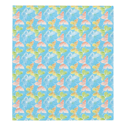 Butterfly Pattern Print Design 05 Premium Quilt