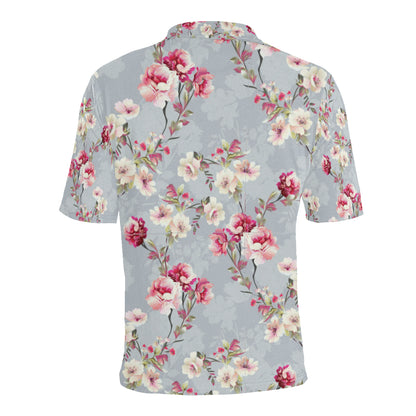 Summer Floral Pattern Print Design SF02 Men Polo Shirt