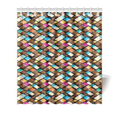 Chocolate Pattern Print Design 02 Shower Curtain