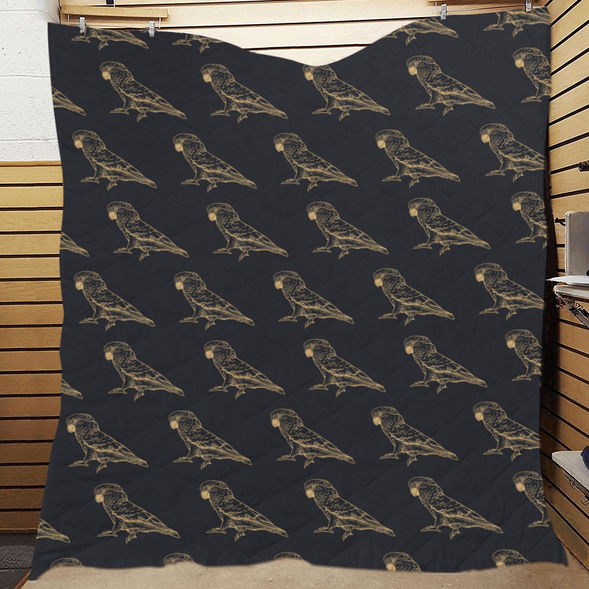 Parakeet Pattern Print Design A04 Premium Quilt