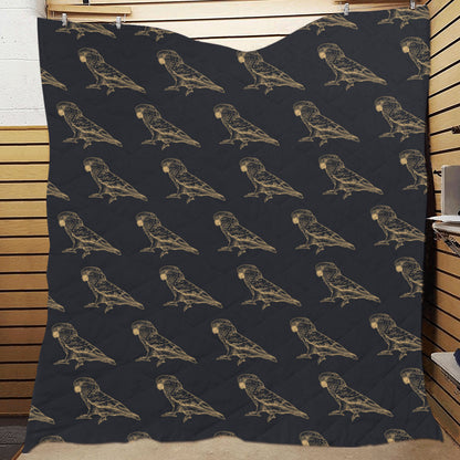 Parakeet Pattern Print Design A04 Premium Quilt