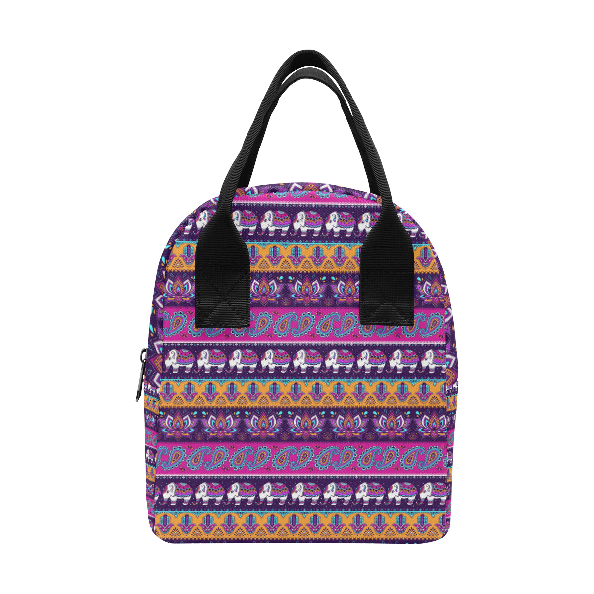 Boho Indian Style Pattern Insulated Lunch Bag