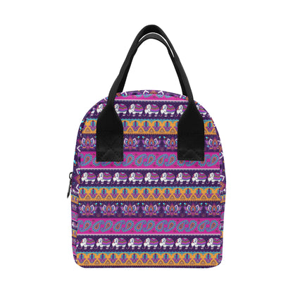 Boho Indian Style Pattern Insulated Lunch Bag