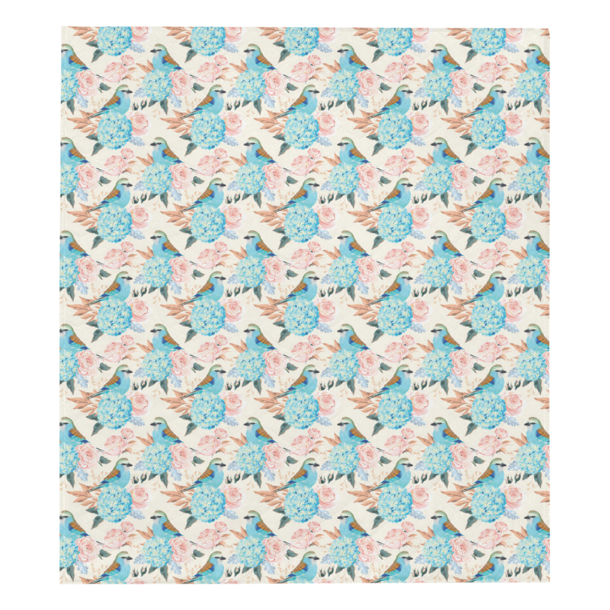 Bluebird Pattern Print Design 03 Premium Quilt