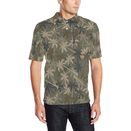 Palm Tree camouflage Men Polo Shirt