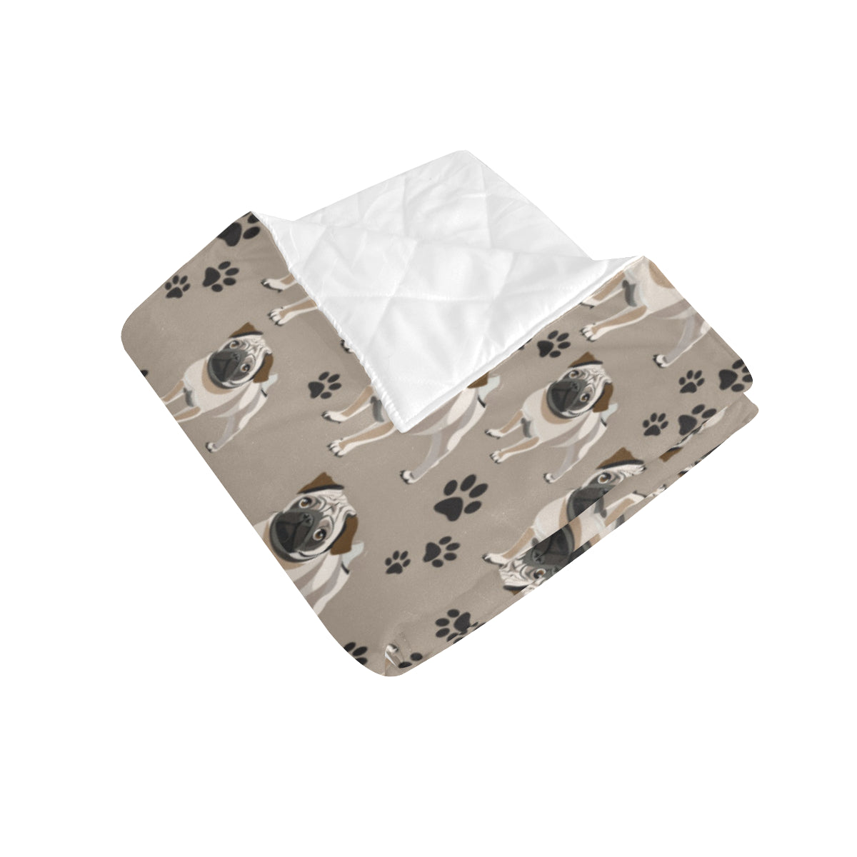 Pug Pattern Print Design A04 Premium Quilt