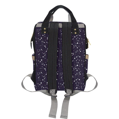 Zodiac Star Pattern Design Print Diaper Bag Backpack