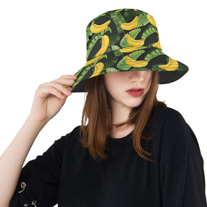 Banana Pattern Print Design BA01 Unisex Bucket Hat