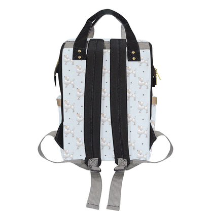 Poodle Pattern Print Design A05 Diaper Bag Backpack