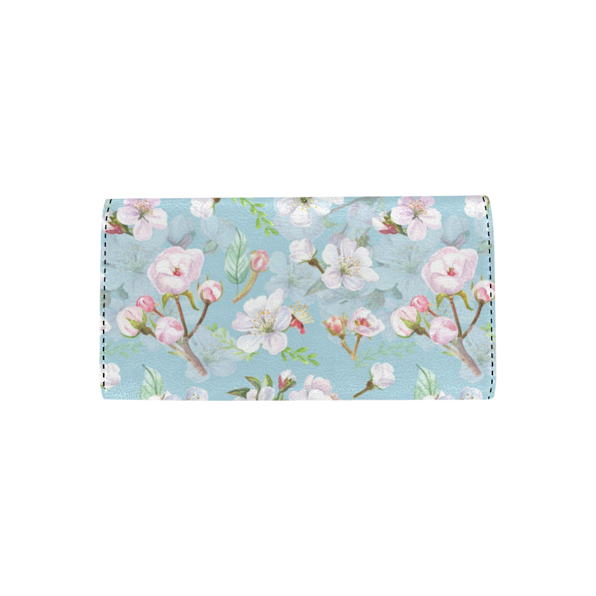Apple blossom Pattern Print Design AB06 Women's Trifold Wallet