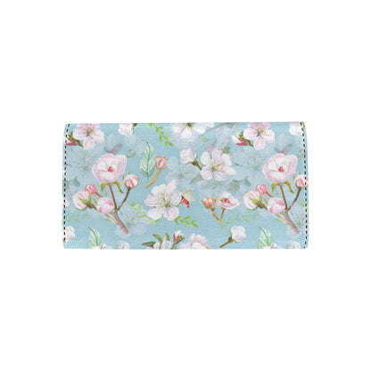 Apple blossom Pattern Print Design AB06 Women's Trifold Wallet