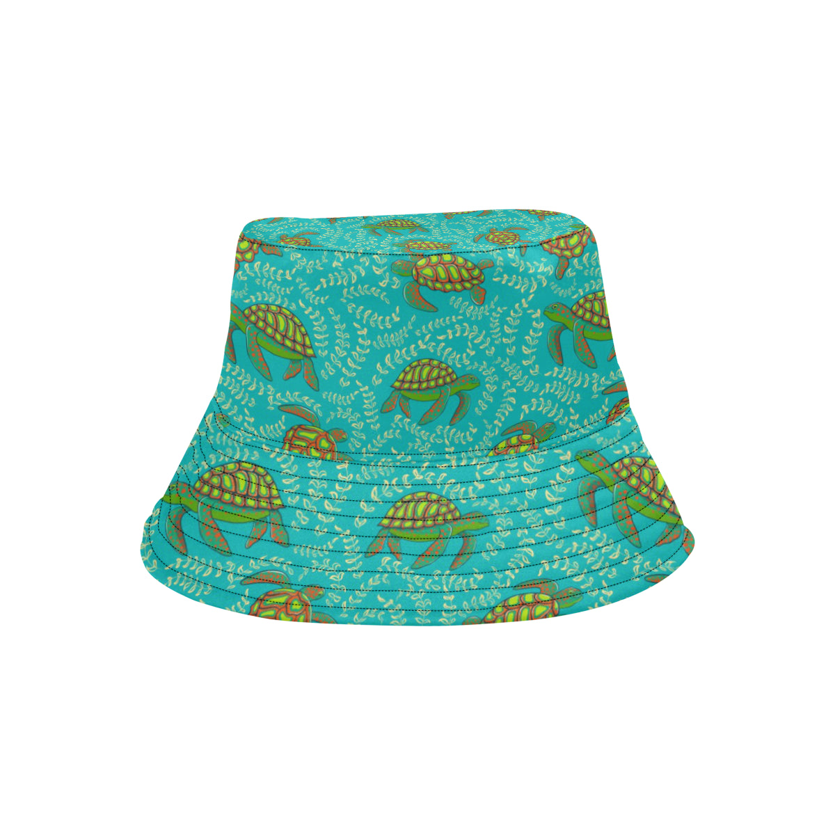 Sea Turtle Pattern Print Design T010 Unisex Bucket Hat