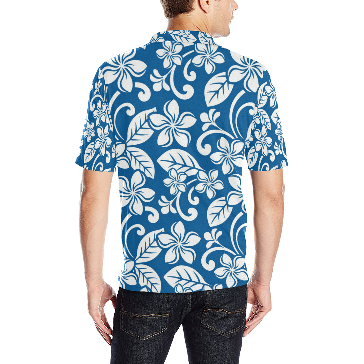 Plumeria Pattern Print Design PM013 Men Polo Shirt