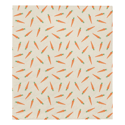 Carrot Pattern Print Design 07 Premium Quilt