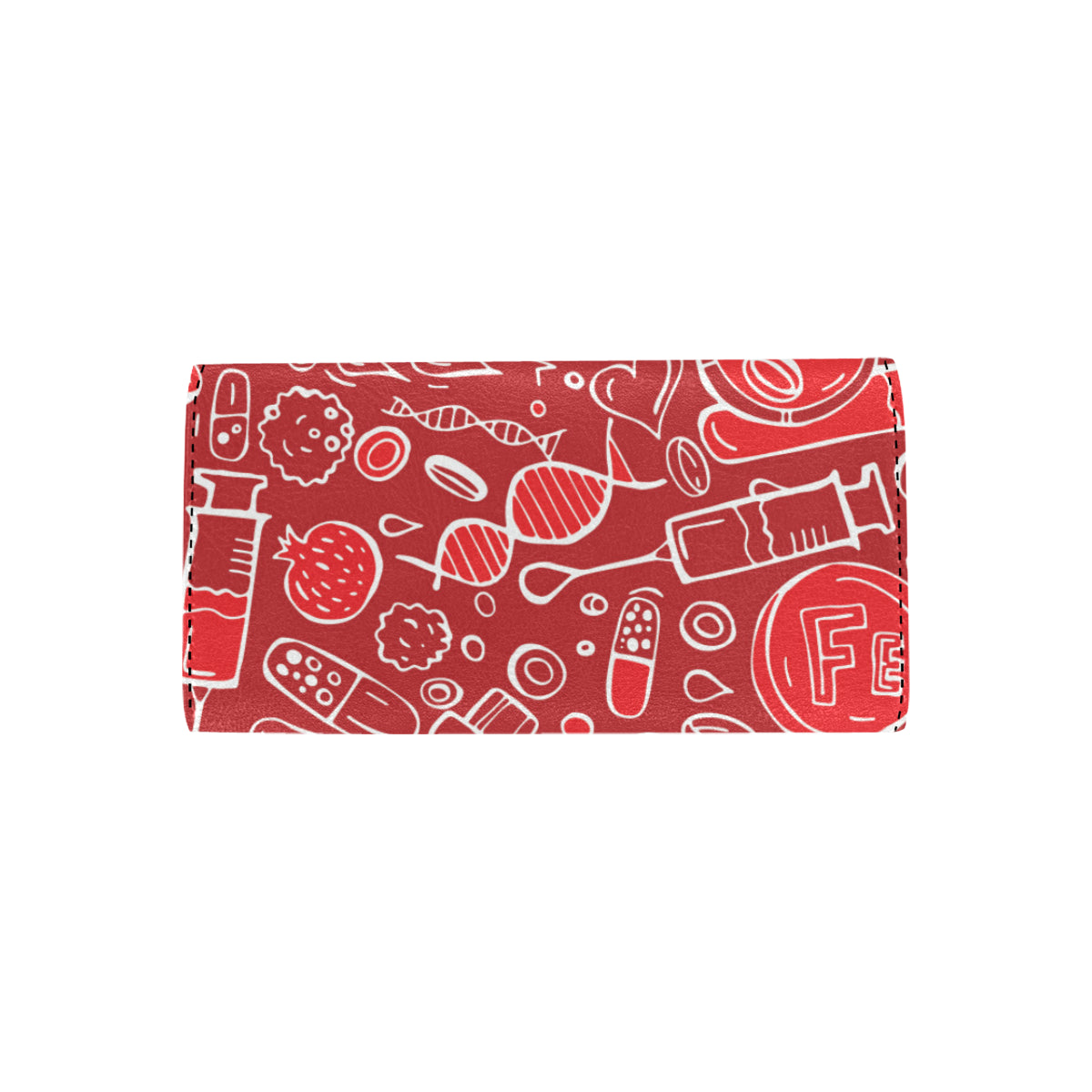 Phlebotomist Pattern Print Design A02 Women's Trifold Wallet