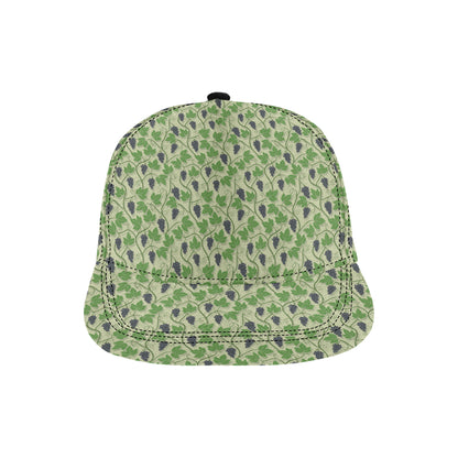 Wine Grape Thmed Print Snapback Cap