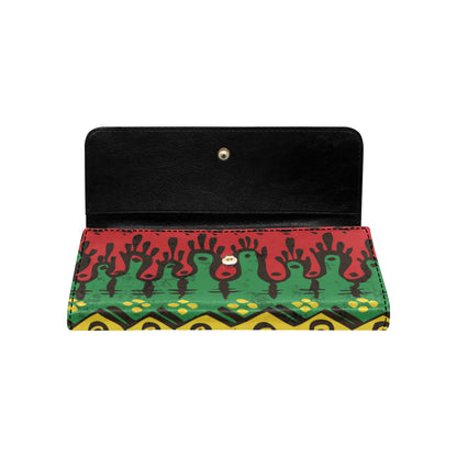 Rasta Pattern Print Design A01 Women's Trifold Wallet