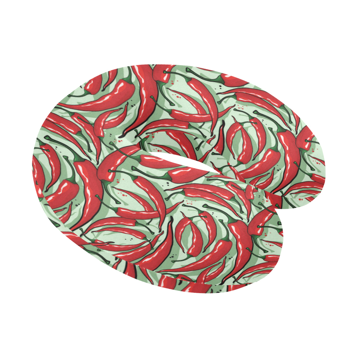Chilli Pepper Pattern Print Design 04 U-Shaped Travel Neck Pillow