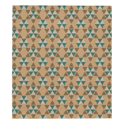 Celtic Pattern Print Design 08 Premium Quilt