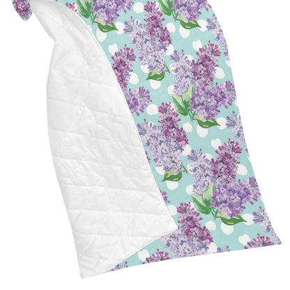 Lilac Pattern Print Design 02 Premium Quilt