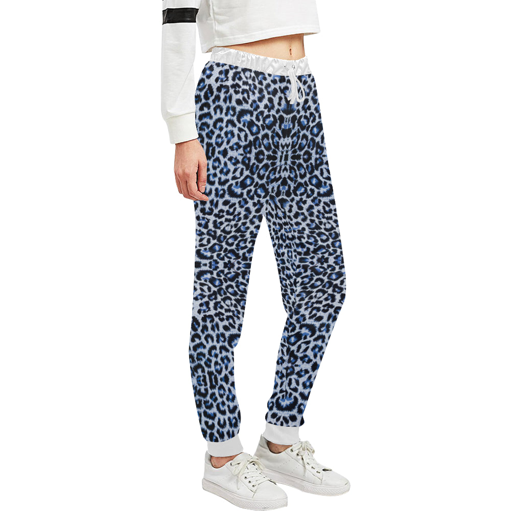 Leopard Blue Skin Print Unisex Sweatpants