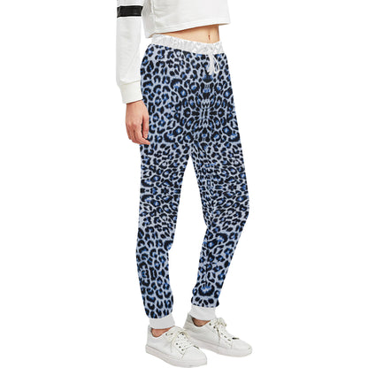 Leopard Blue Skin Print Unisex Sweatpants