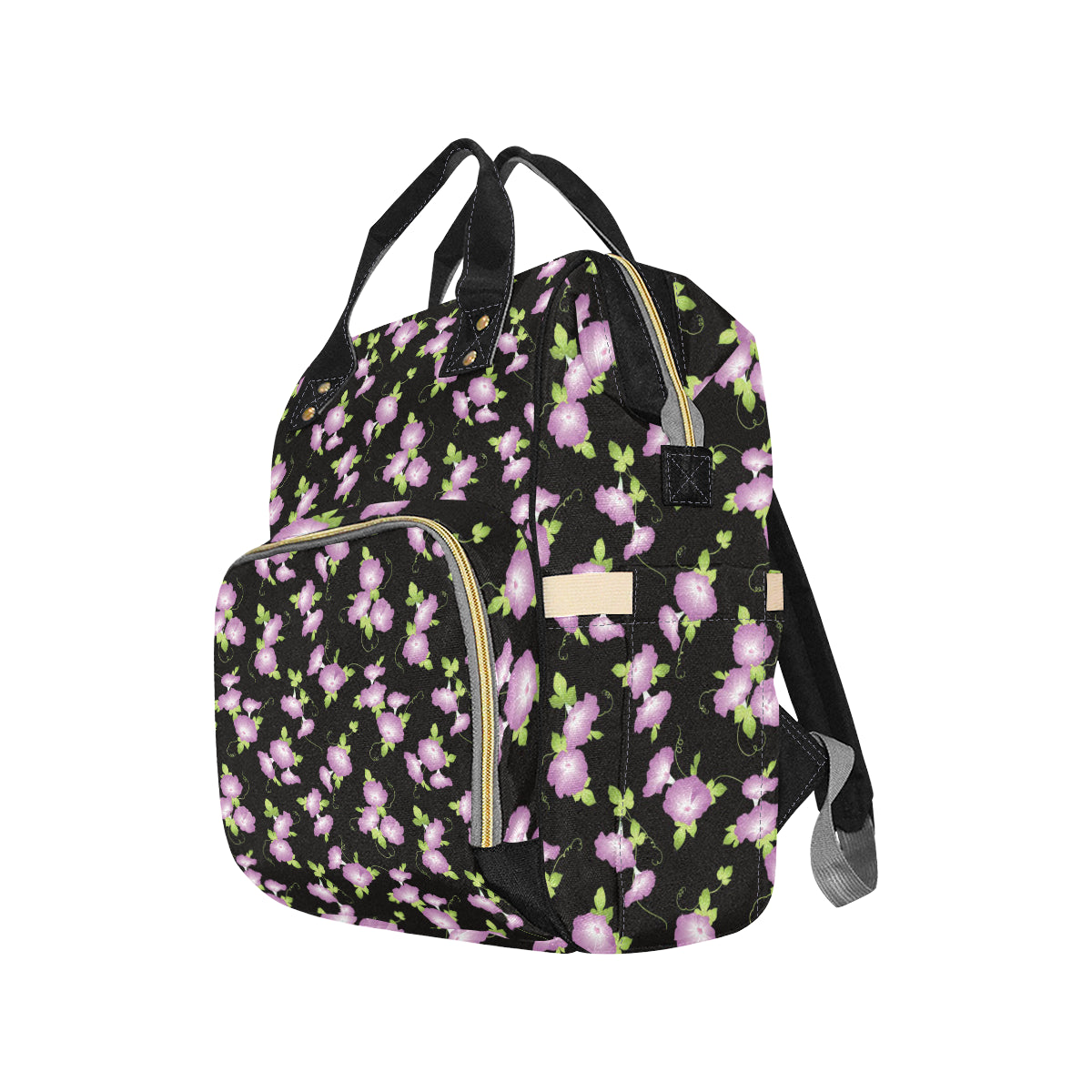 Morning Glory Pattern Print Design MG02 Diaper Bag Backpack