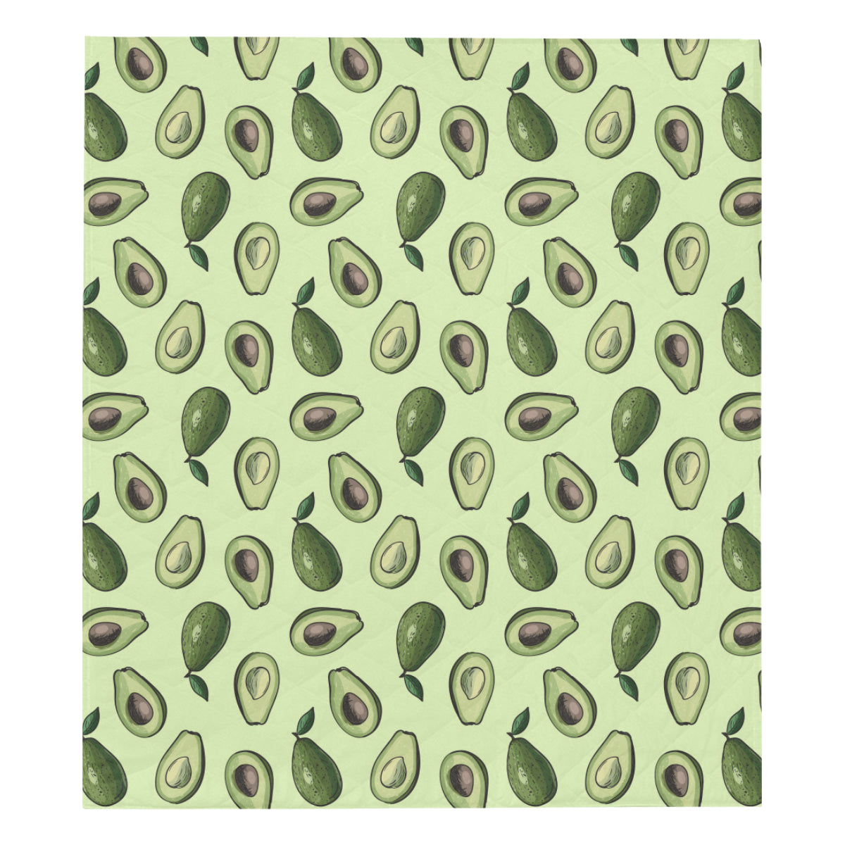 Avocado Pattern Print Design 02 Premium Quilt
