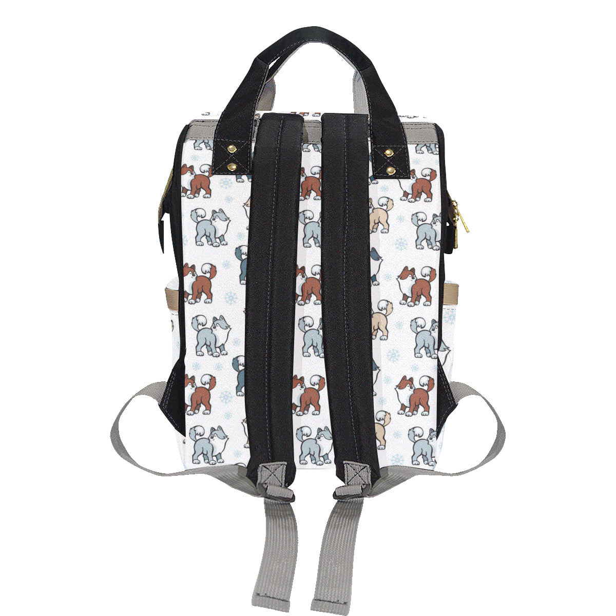 Alaskan Malamute Pattern Print Design 02 Diaper Bag Backpack