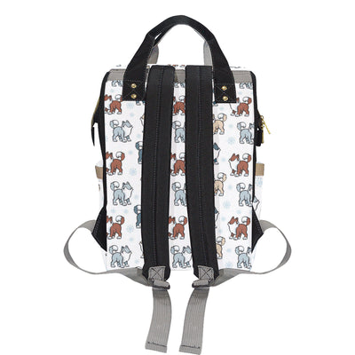 Alaskan Malamute Pattern Print Design 02 Diaper Bag Backpack