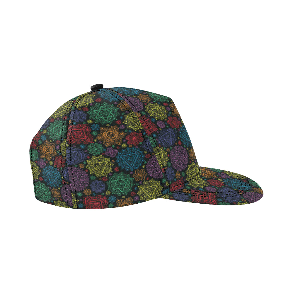 Chakra Mandala Print Pattern Snapback Cap