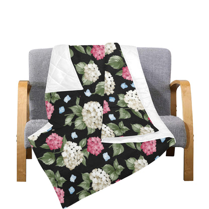 Hydrangea Pattern Print Design HD09 Premium Quilt