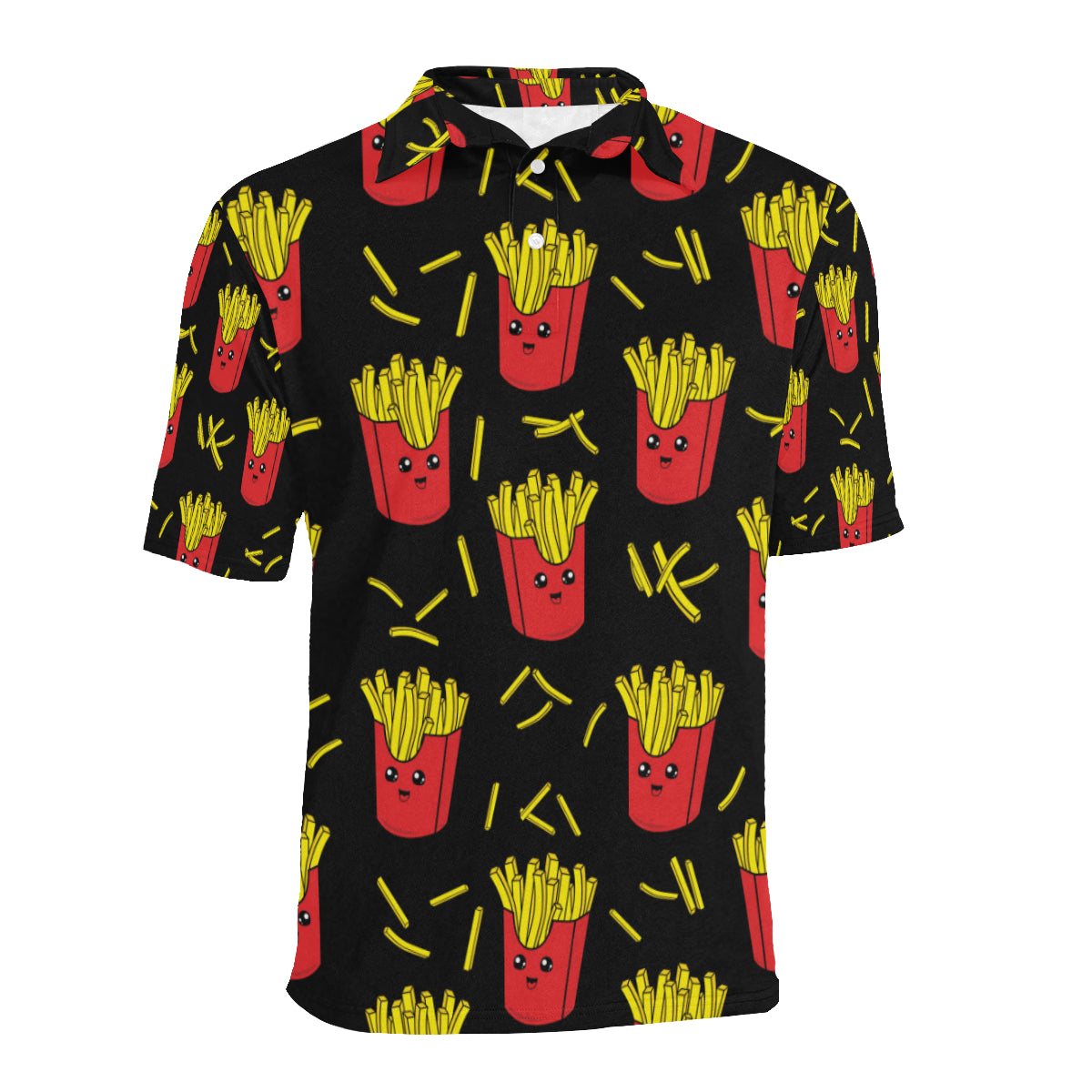 French Fried Pattern Print Design 03 Men Polo Shirt