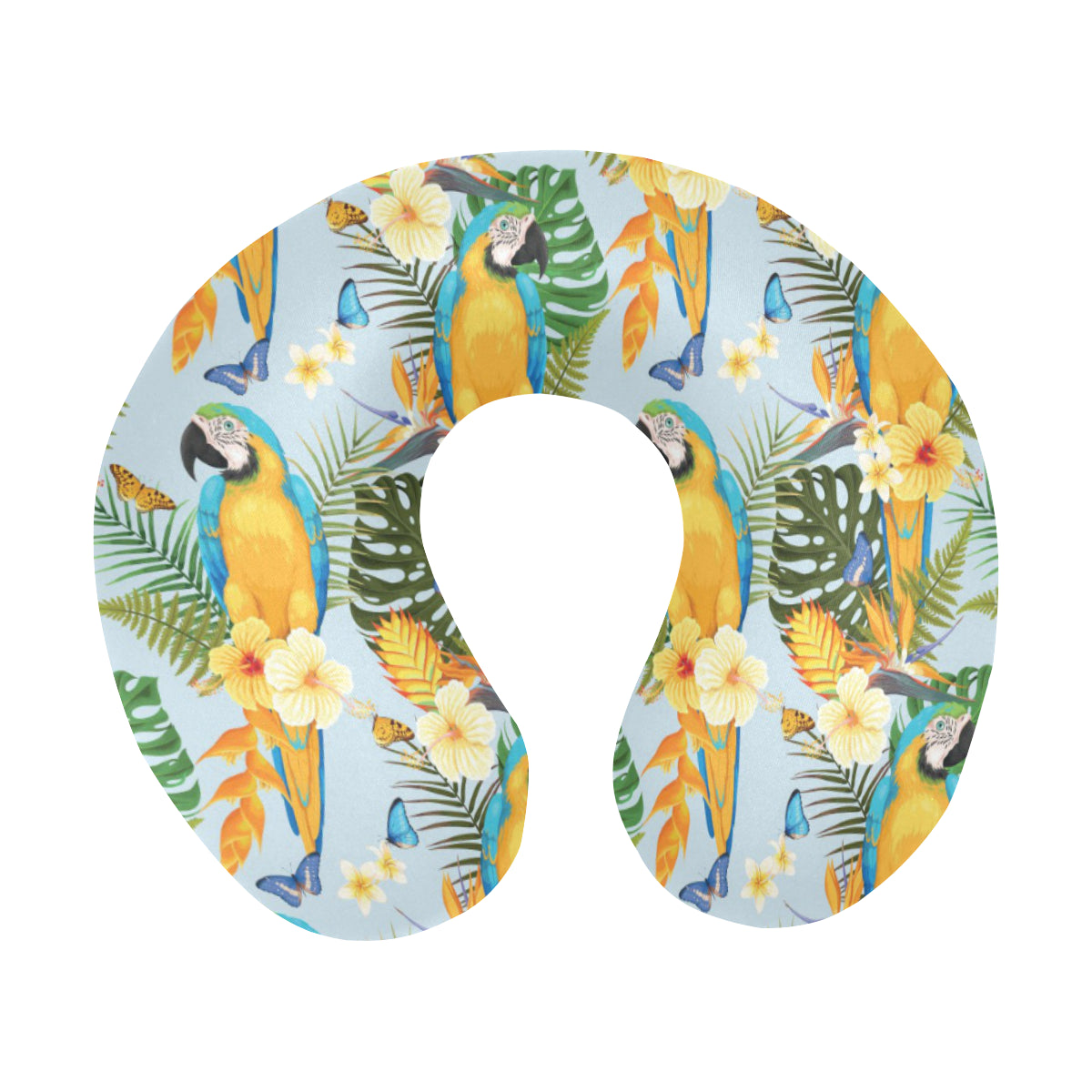 Parrot Pattern Print Design A04 U-Shaped Travel Neck Pillow