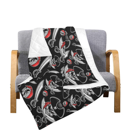 Pirate Pattern Print Design A05 Premium Quilt