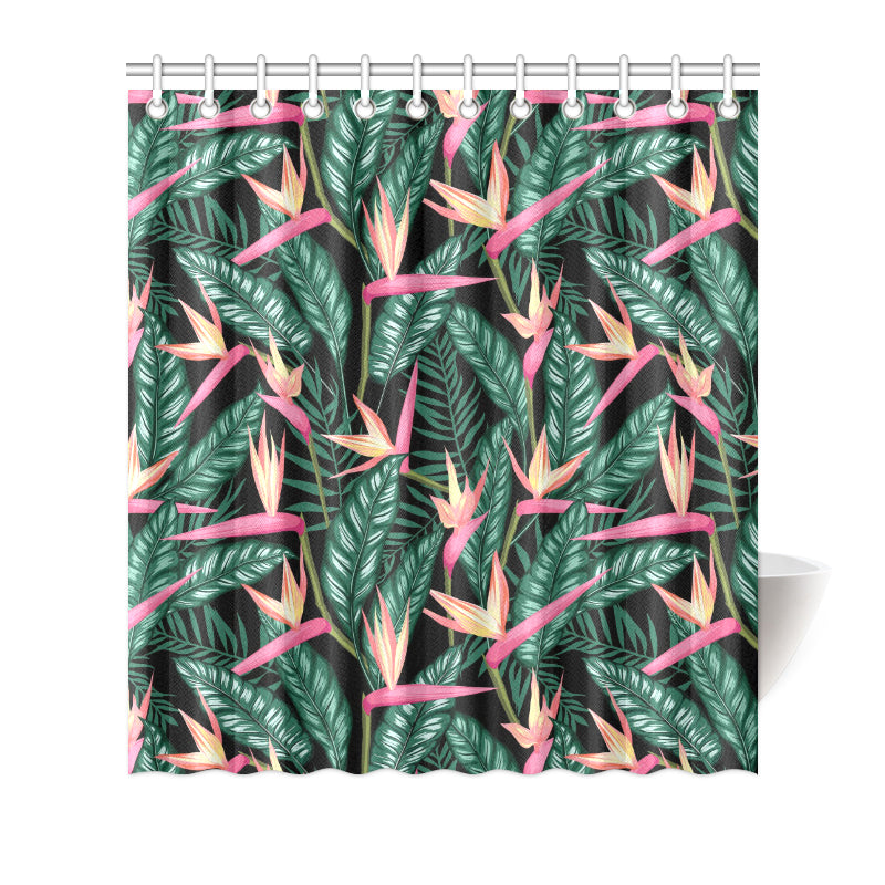 Bird Of Paradise Pattern Print Design BOP03 Shower Curtain