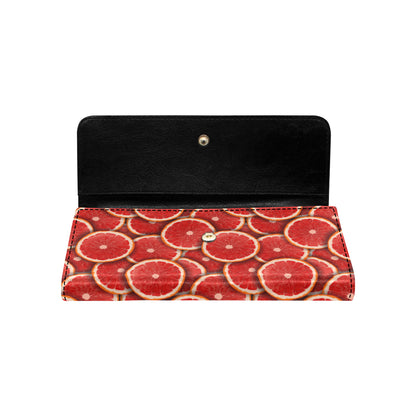 Grapefruit Pattern Print Design GF05 Women's Trifold Wallet