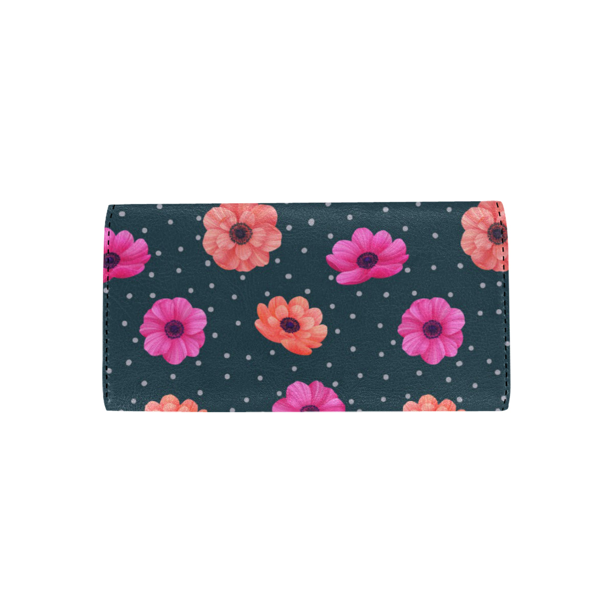 Anemone Pattern Print Design AM08 Women's Trifold Wallet