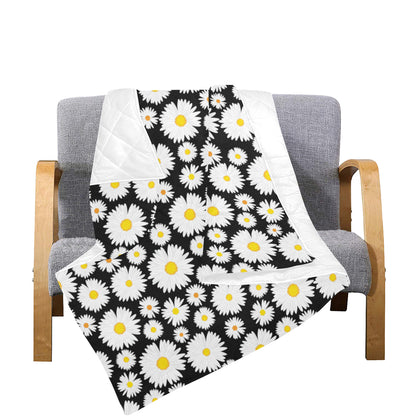 Daisy Pattern Print Design 01 Premium Quilt
