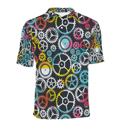 Mechanic Pattern Print Design 02 Men Polo Shirt