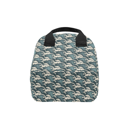 Wave Art Print Insulated Lunch Bag