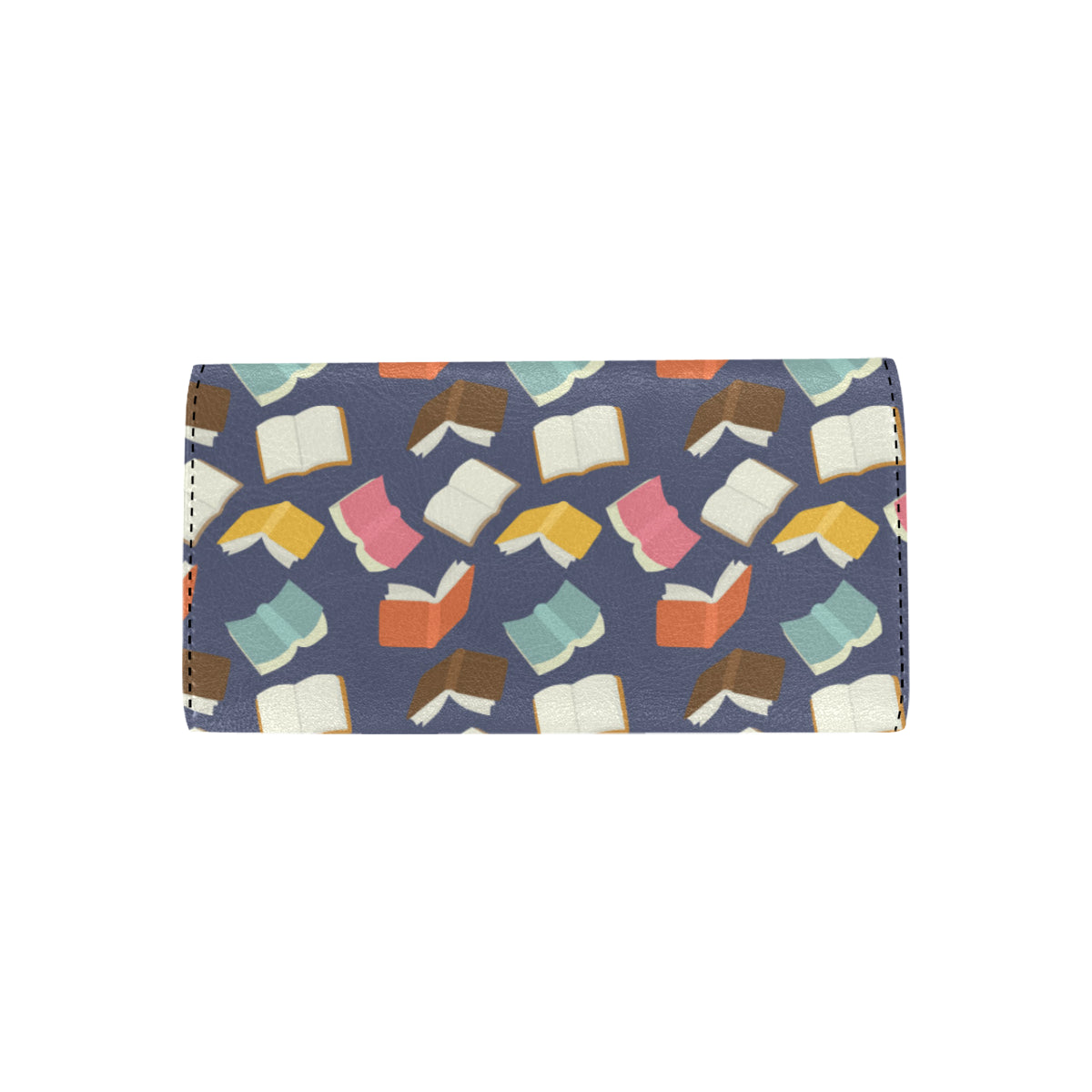 Book Pattern Print Design 01 Women's Trifold Wallet
