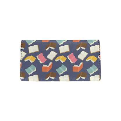 Book Pattern Print Design 01 Women's Trifold Wallet
