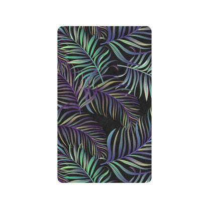 Tropical Palm Leaves Pattern Brightness Rubber Doormat