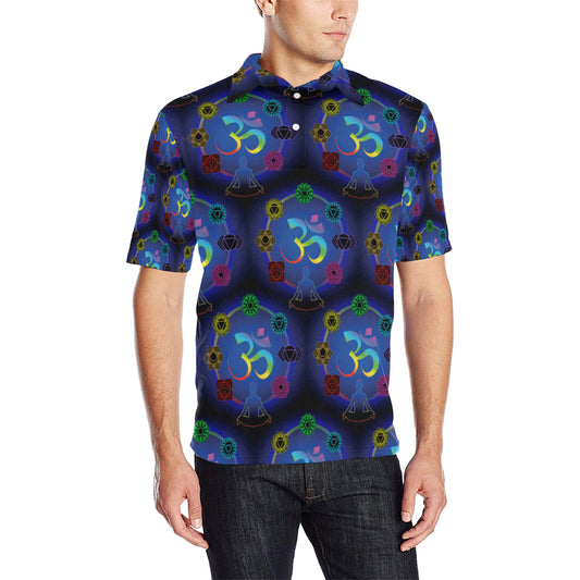 Chakra Zen Yoga OM Men Polo Shirt